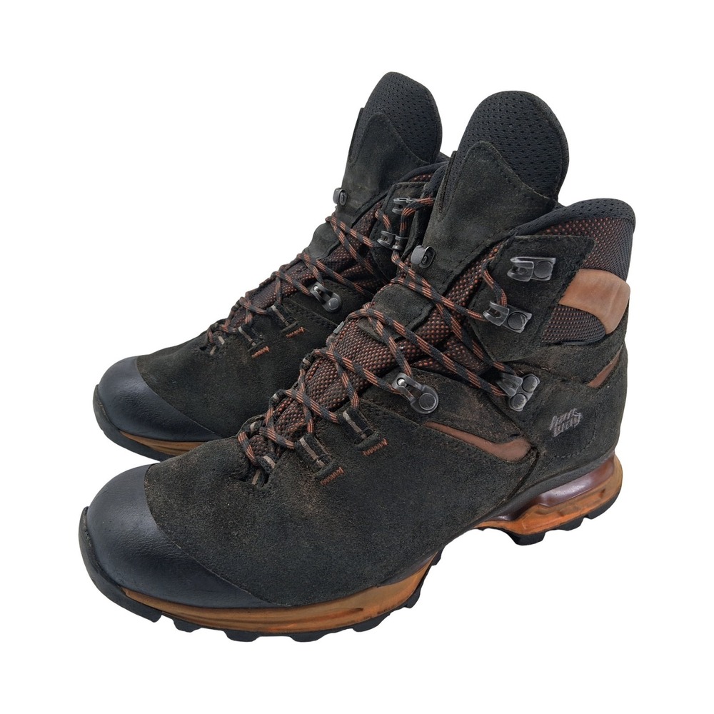 Hanwag Snow Boots Mens Size 9.5 Brown Suede Vibram Winter Hiking Ankle Trail